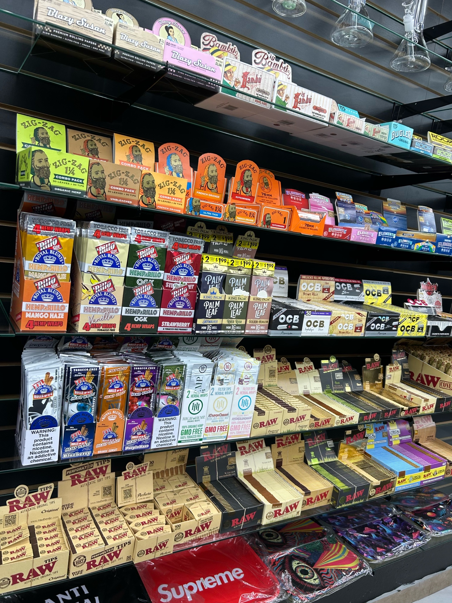 Wraps and blunts selection